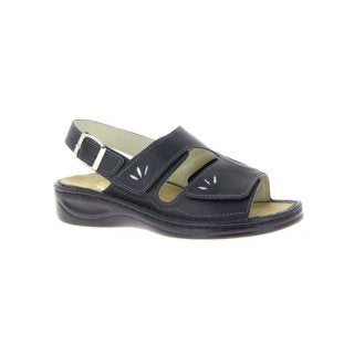 Varomed Damen Sandalette 04325 – weiches Leder & extra weiter Einstieg